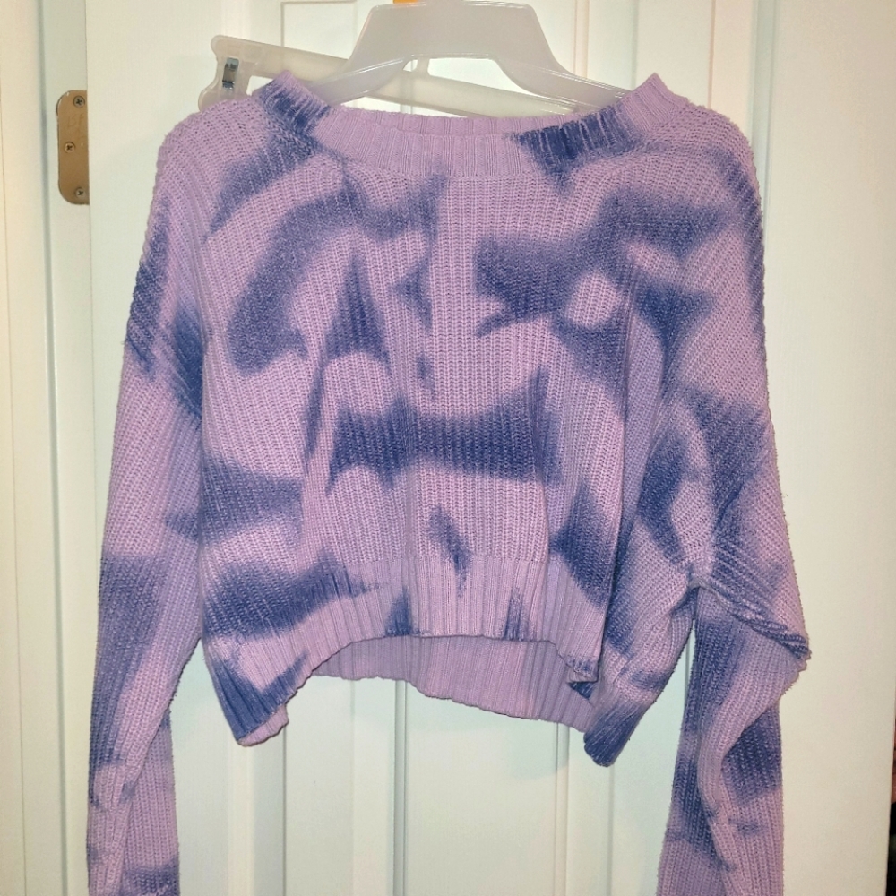 American Eagle Tie Dye Crop Sweater